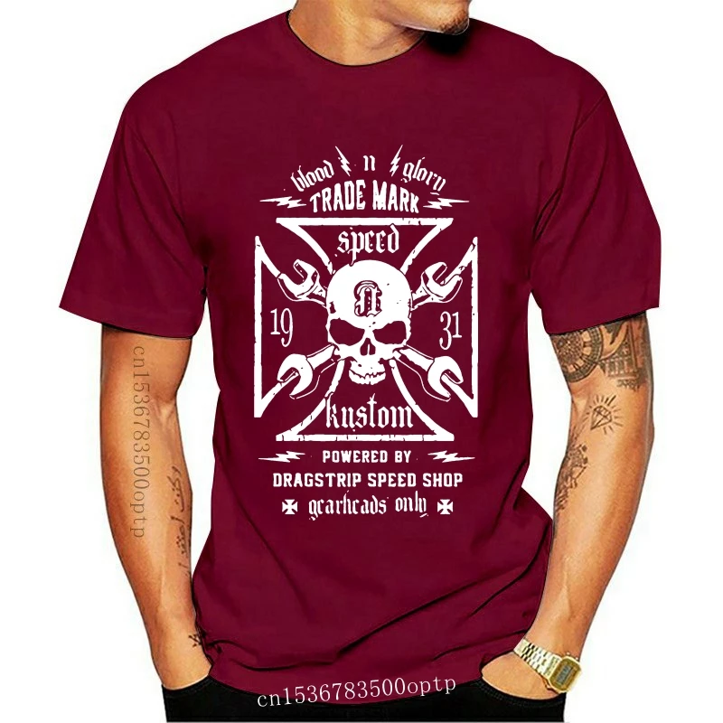 Uued Riided Biker T` Särk Rauast Rist T'shirt Kolju Tee Hot Rod T'Shirt(2)